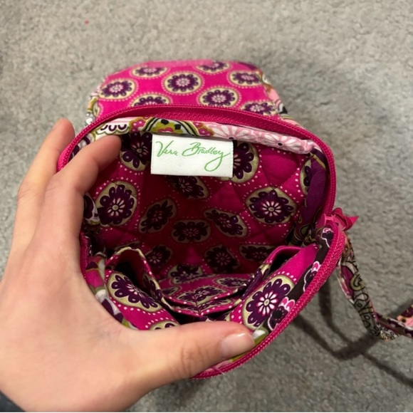 VERA BRADLEY Mini-Hipster Crossbody Bag Pink Very Berry Paisley Pattern - Picture 5 of 8
